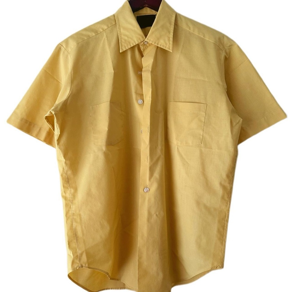Sears Yellow Casual Button Down Shirt